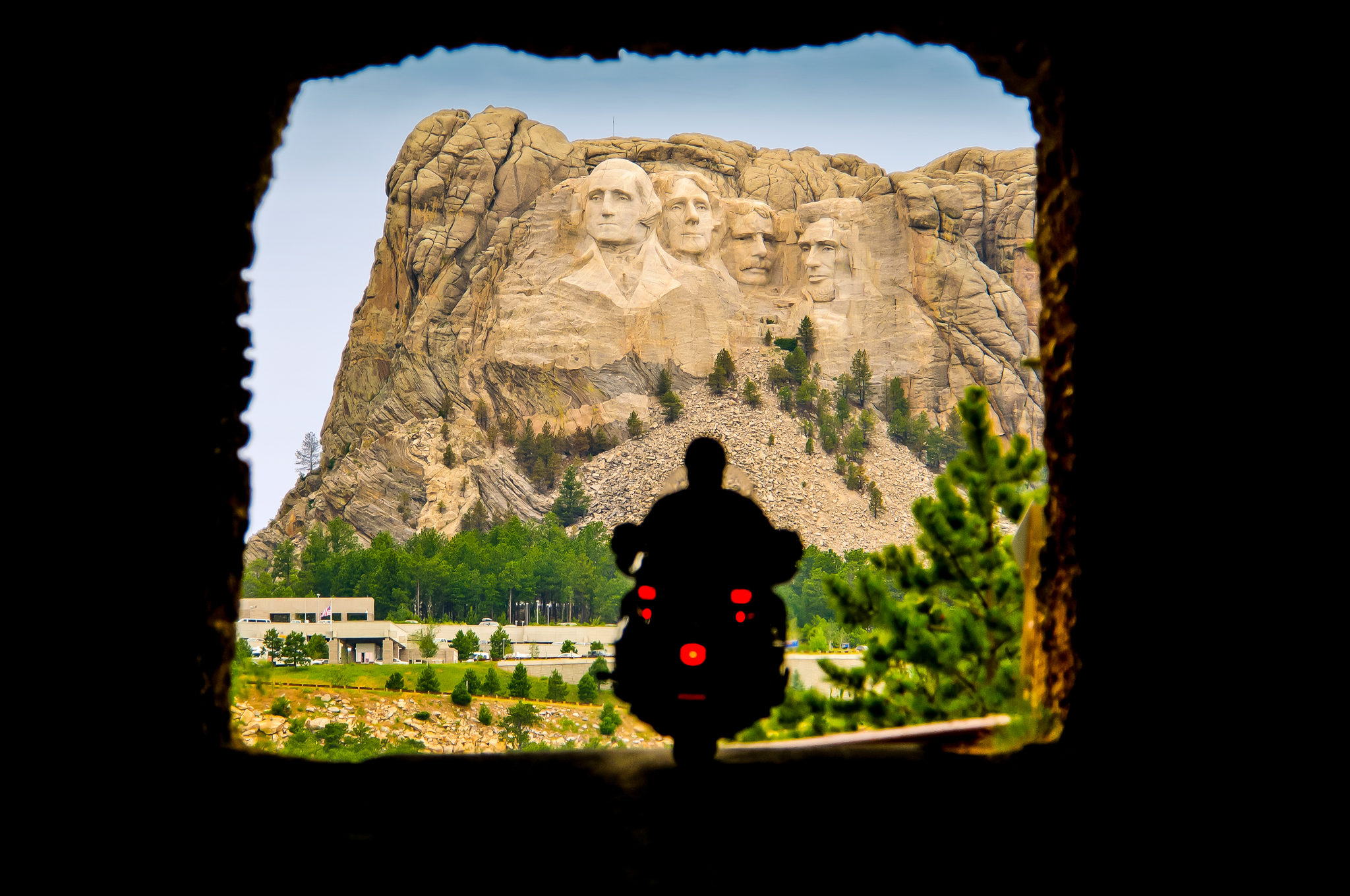 View of Iron Mountain Road near Mount Rushmore