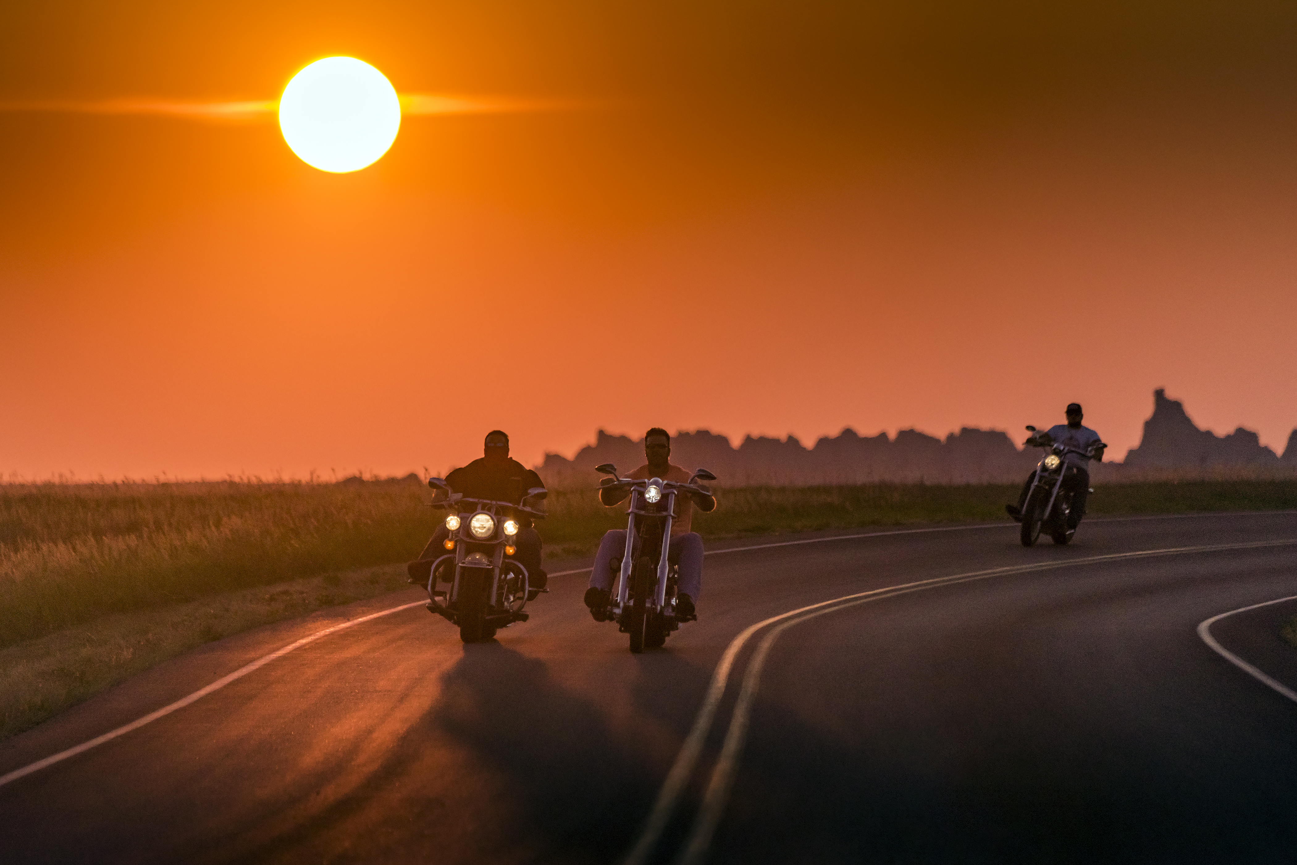 Motorcycle rides through the Badlands